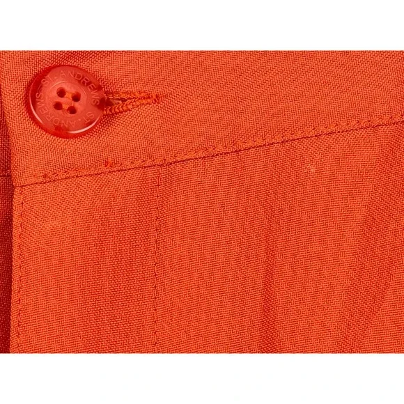 St Andrews Traditional Golfwear Mens Orange Pleated Knee Length Pants SZ42 00801 - Picture 8 of 9